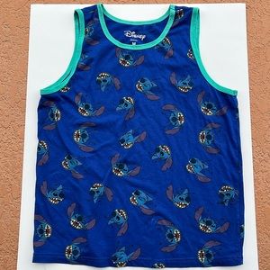 Disney shirt Lilo and stitch women’s top sleeveless blue with print slightly use